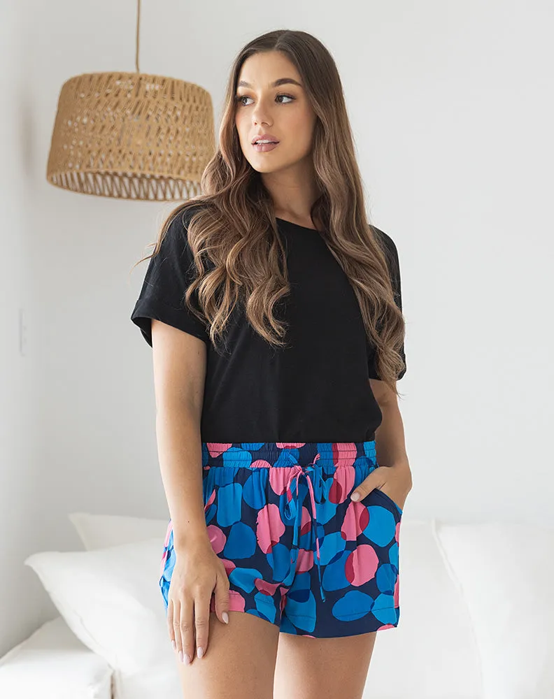 💙 MILIE Pattern Tye-Up Shorts