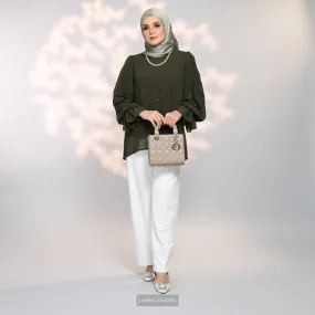 ALAIZA BLOUSE - DARK OLIVE