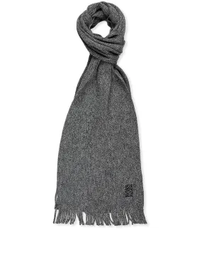 Albas-n Tonal Knitted Scarf Black