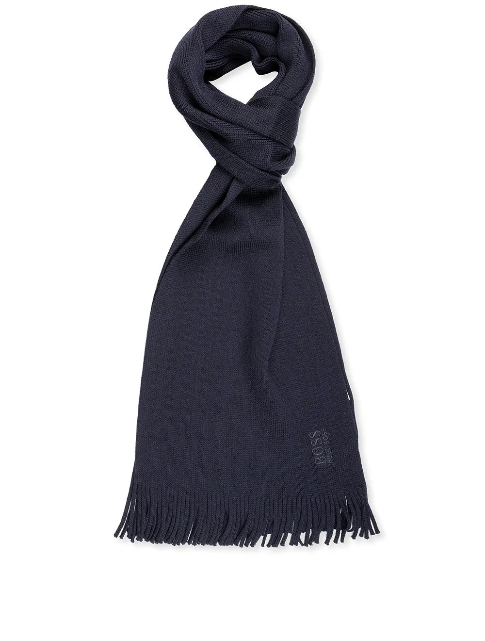 Albas-n Tonal Knitted Scarf Navy