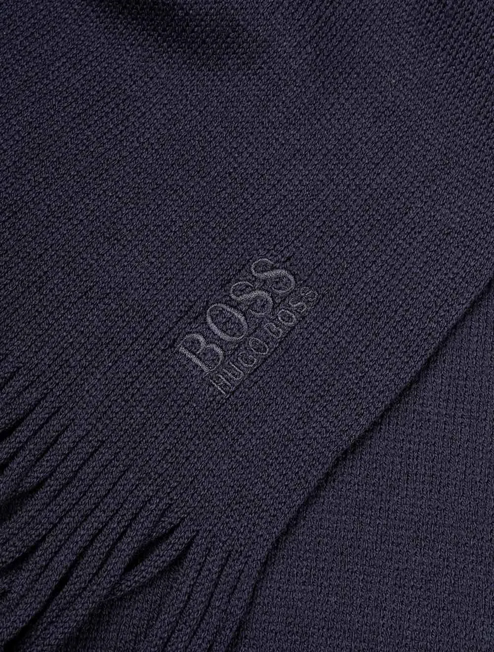 Albas-n Tonal Knitted Scarf Navy