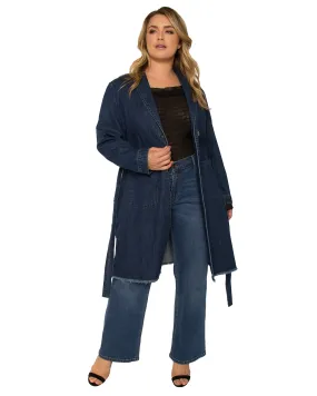 Anna Denim Robe Jacket | Dark Stone