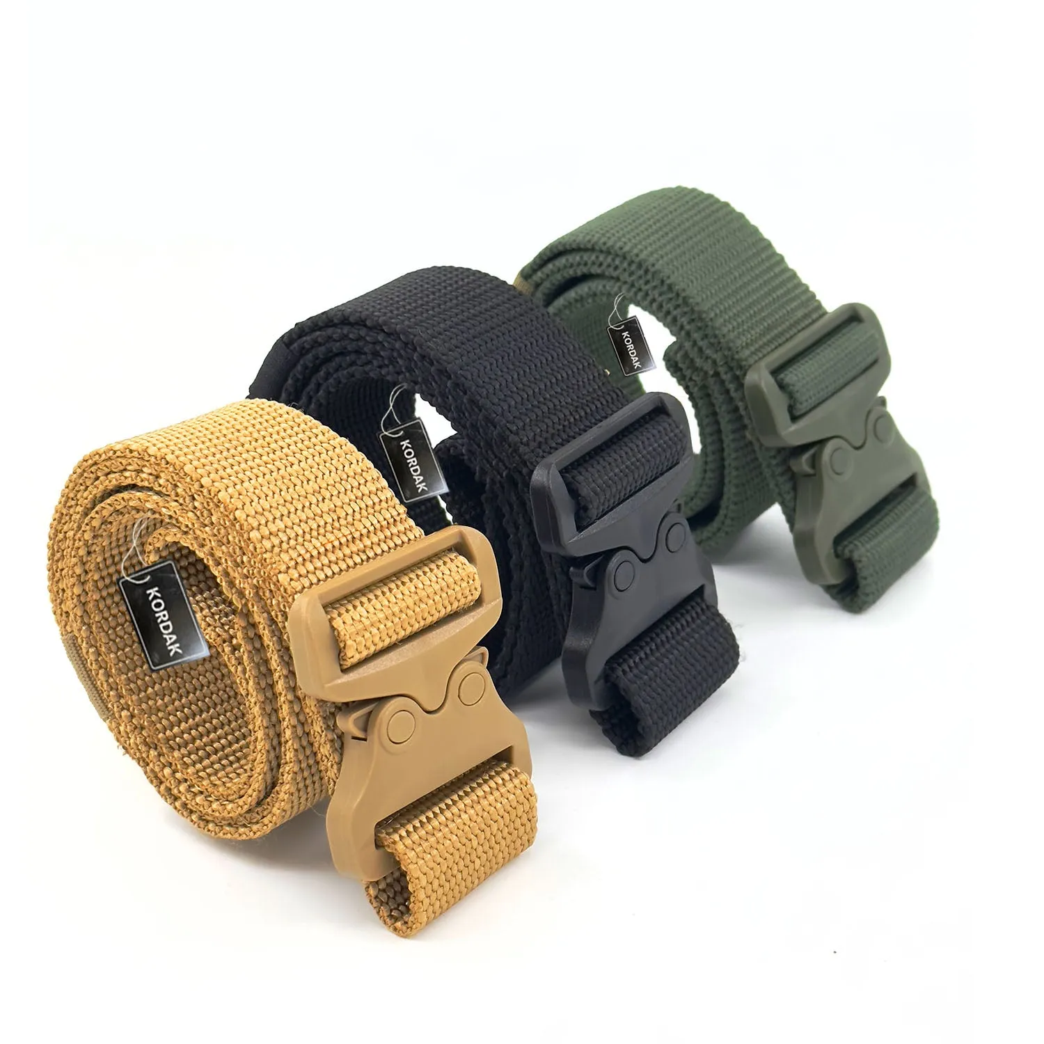 Beige Plastic Tipped Cobra Model Clip-on Belt