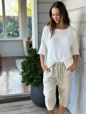 billy short-natural linen