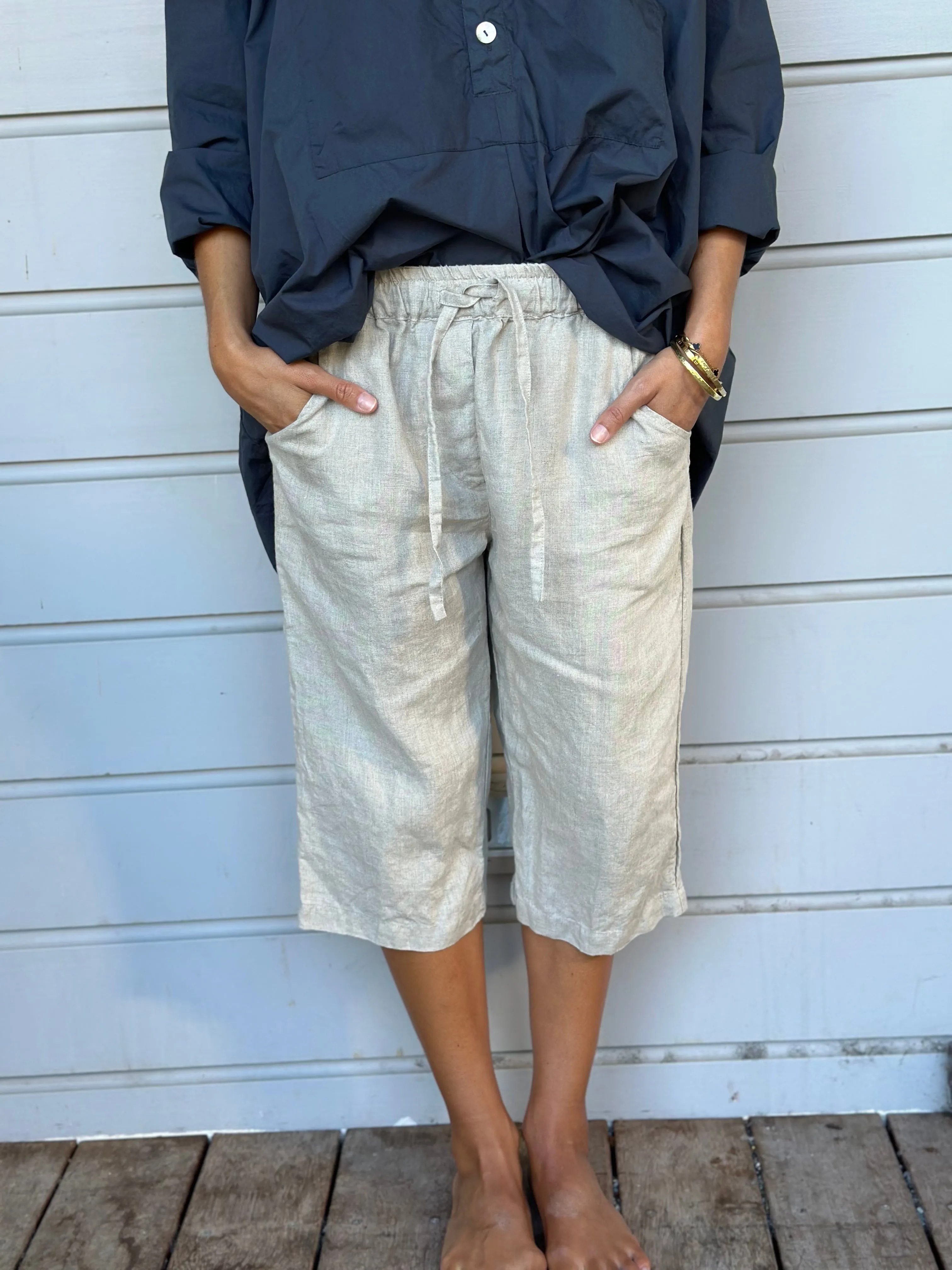 billy short-natural linen