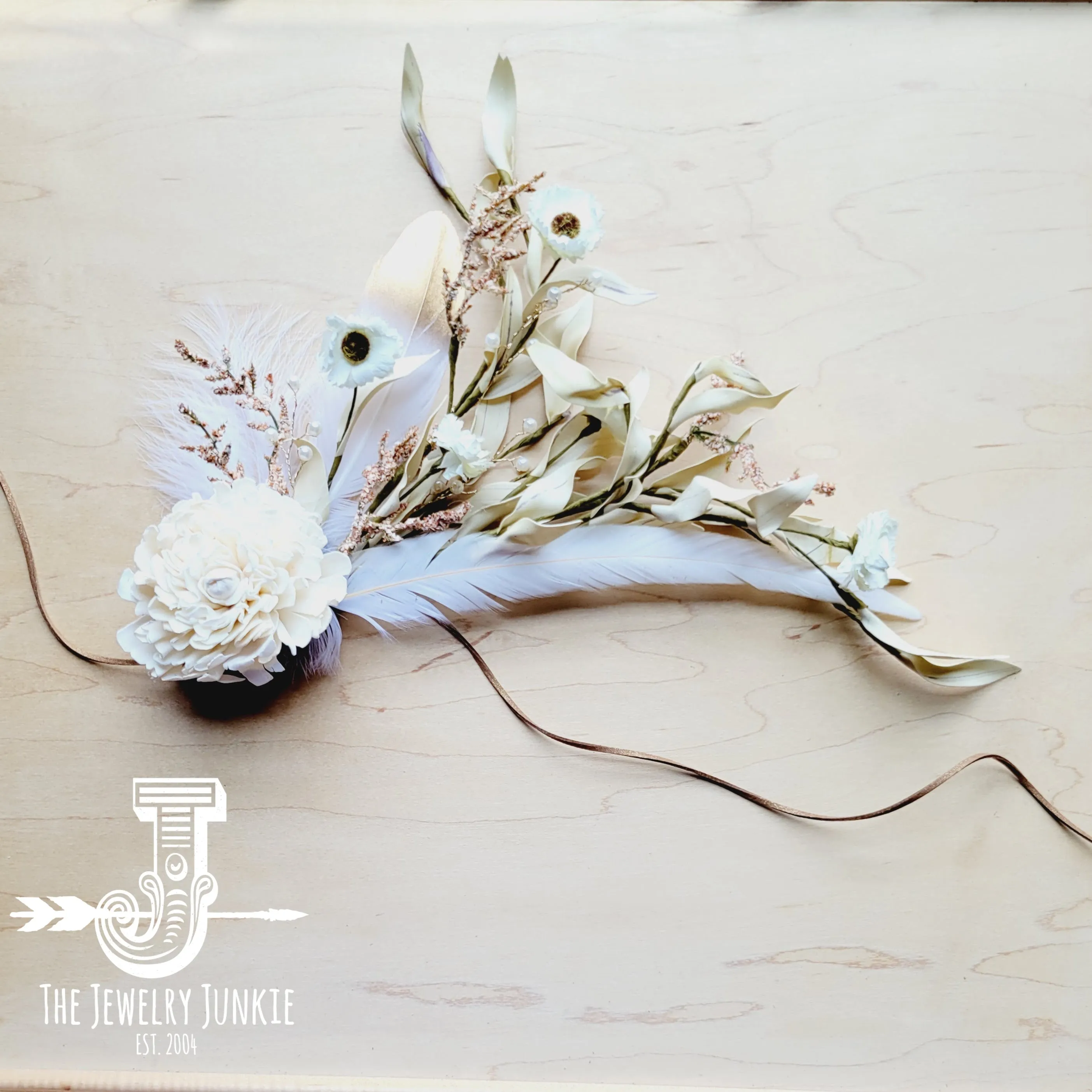 **Boho Western Wedding Floral Bridal Hat Band Only 984v