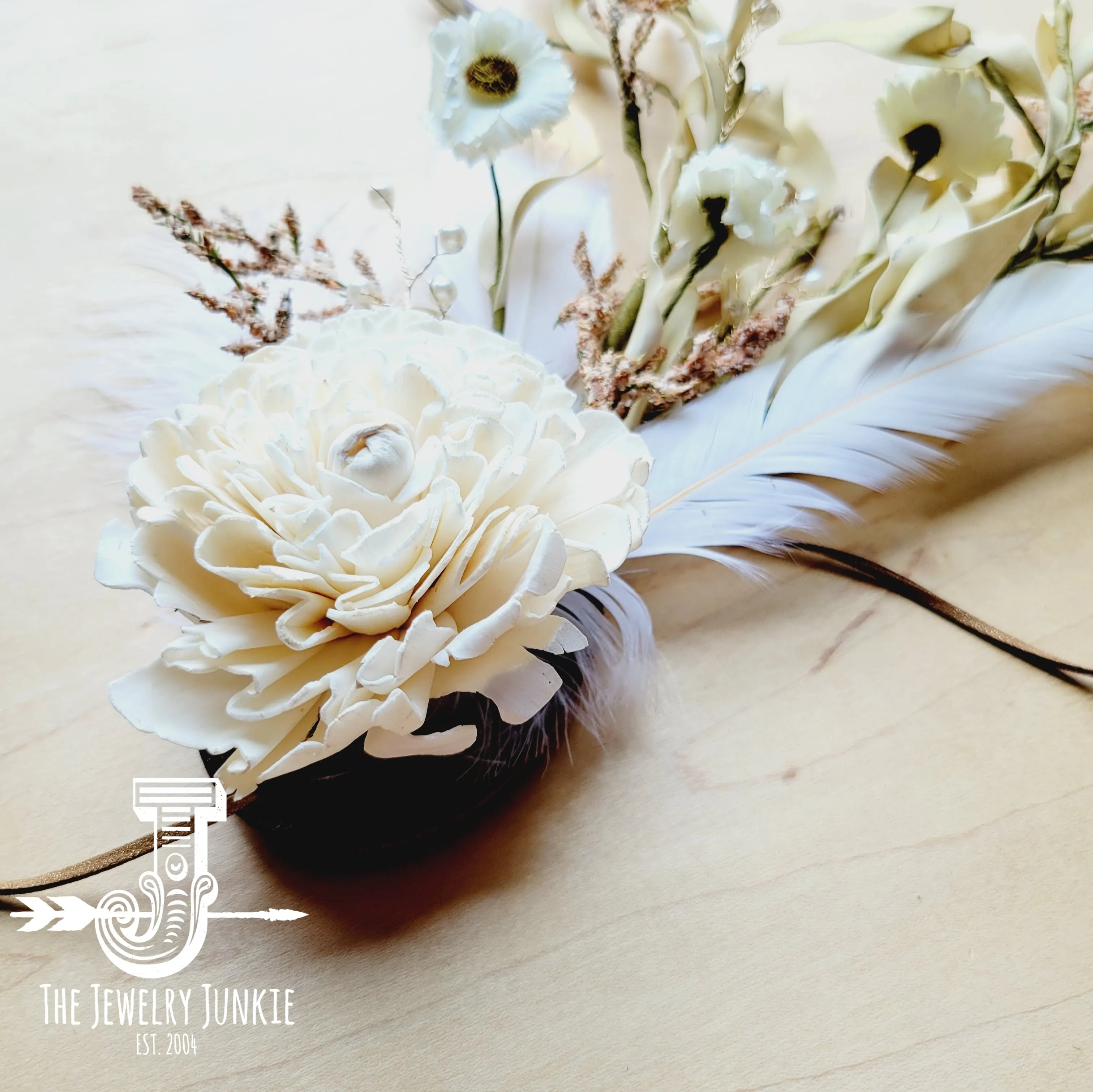 **Boho Western Wedding Floral Bridal Hat Band Only 984v