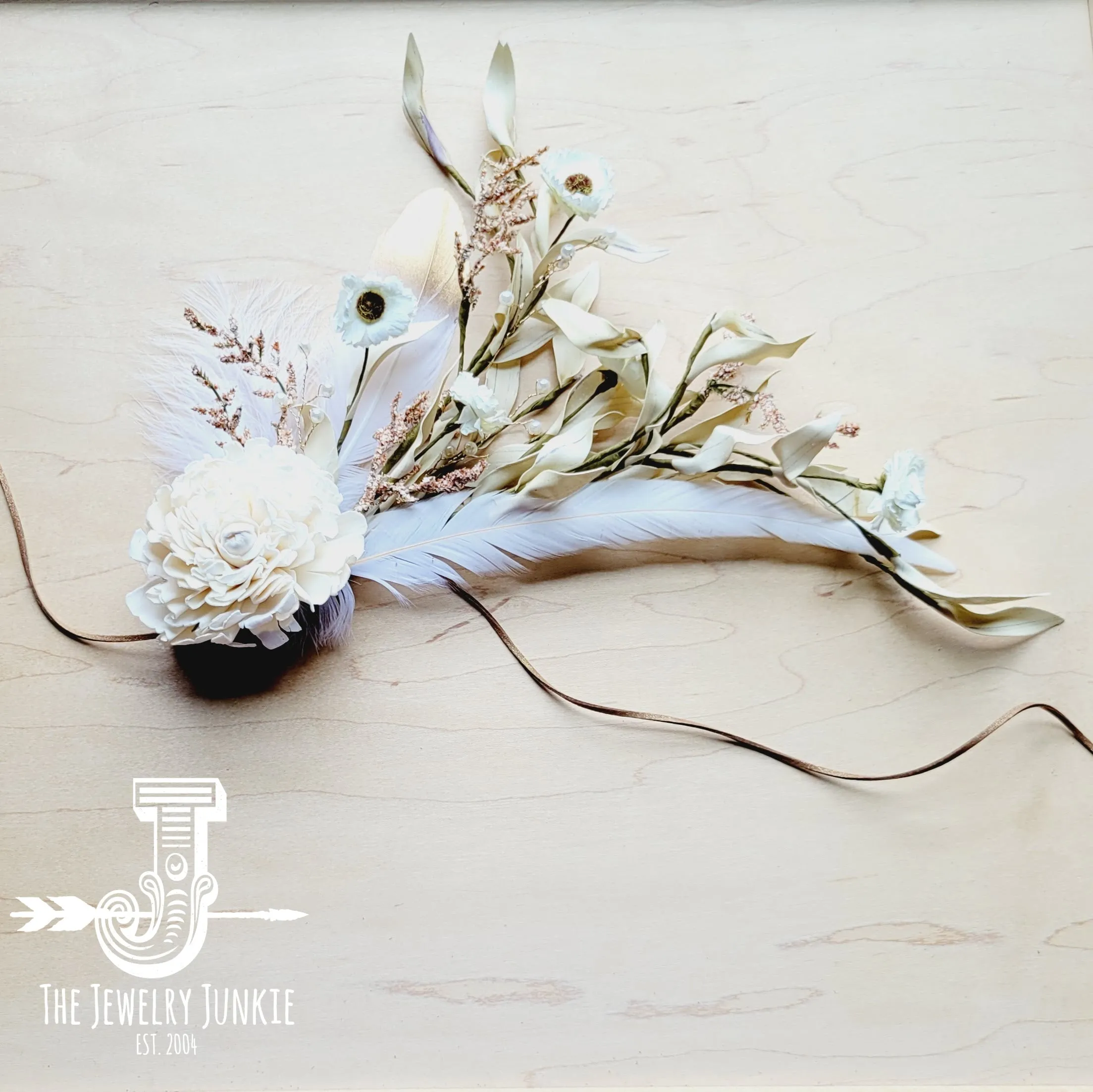 **Boho Western Wedding Floral Bridal Hat Band Only 984v