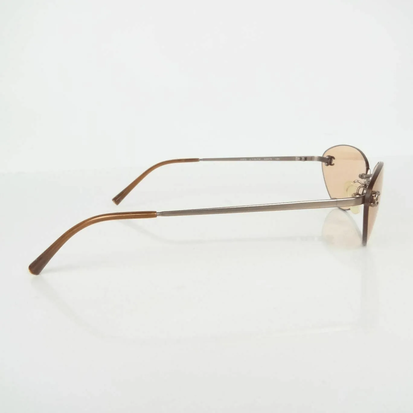 Chanel Rimless Orange CC Detail Sunglasses