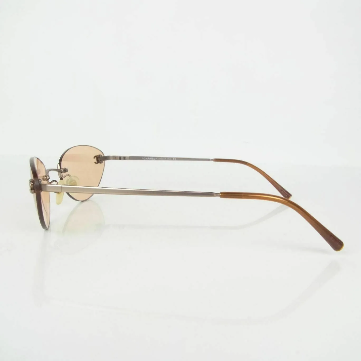 Chanel Rimless Orange CC Detail Sunglasses