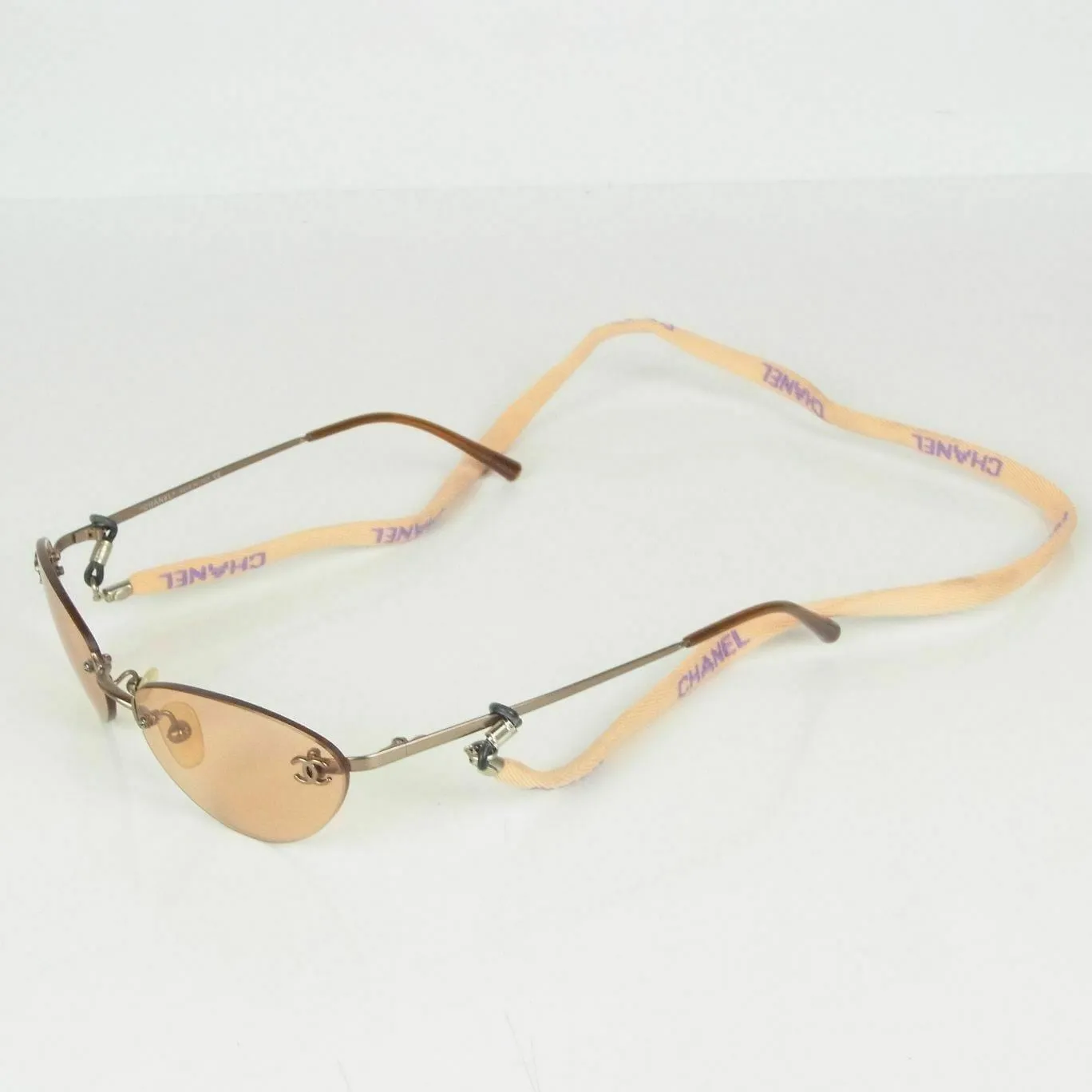 Chanel Rimless Orange CC Detail Sunglasses