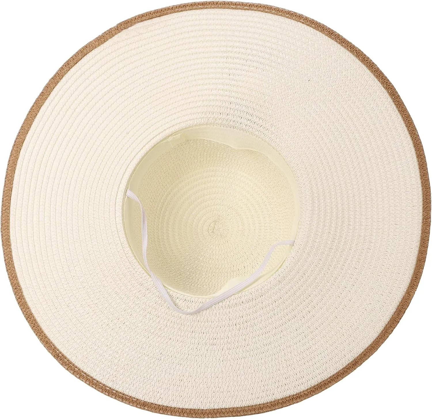 CHIC DIARY Womens Wide Brim Straw Hat Floppy Derby Hat Large Brim Beach Straw Sun Cap UPF 50 