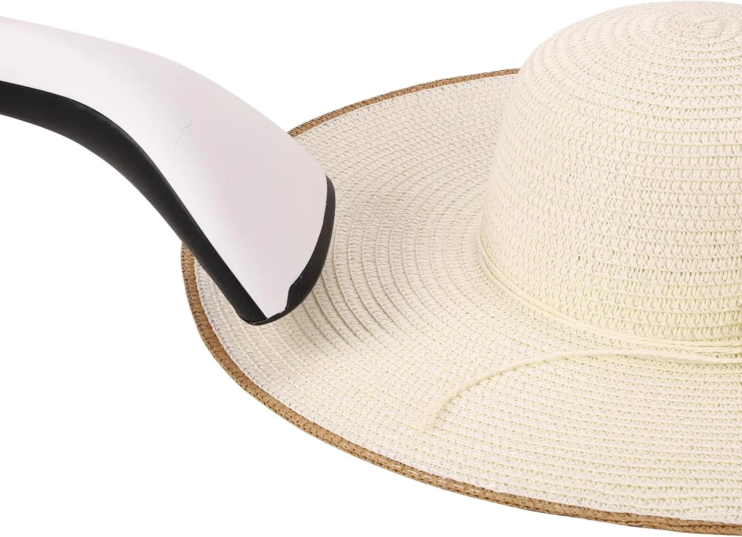 CHIC DIARY Womens Wide Brim Straw Hat Floppy Derby Hat Large Brim Beach Straw Sun Cap UPF 50 