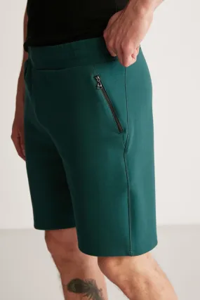 Colın Men's Relaxed Mold Waist Waist Green Shorts with Side Pockets