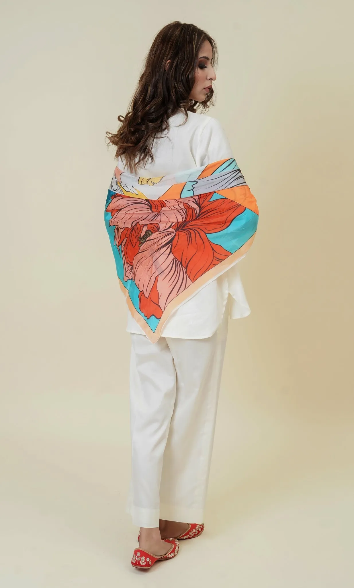 CREAM HAND-PAINTED CO-ORD SET