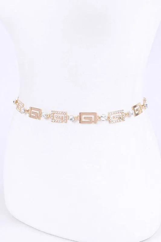Crystal Fashion Chain Belt