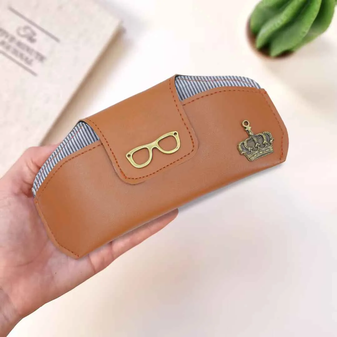 Elegant Tan Gift Set: Wallet, Keychain & Sunglasses Case for Men