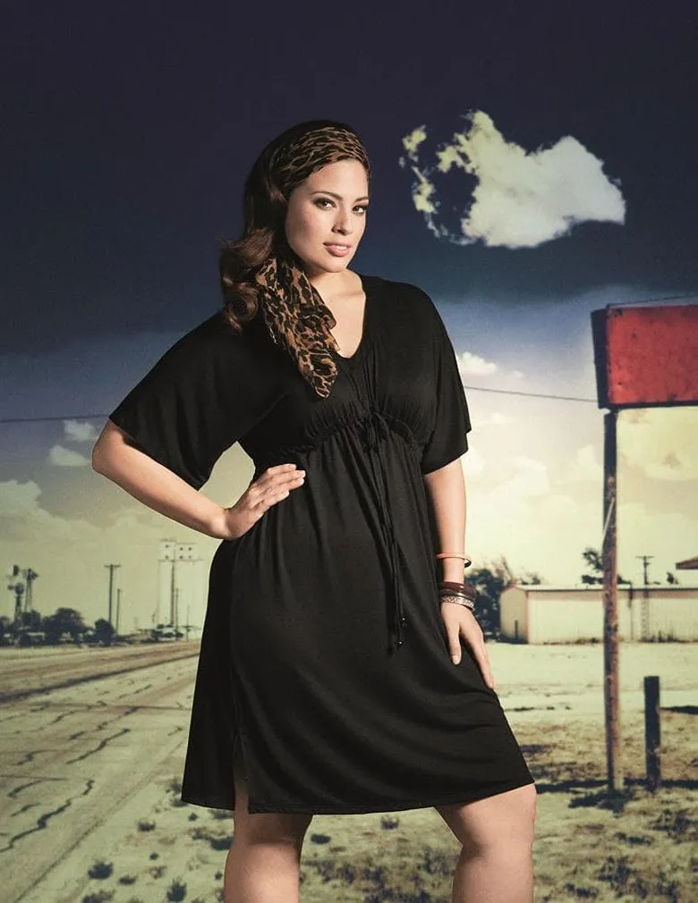 Elomi Essentials ES7101 Midi Dress Black Swim Cover Up