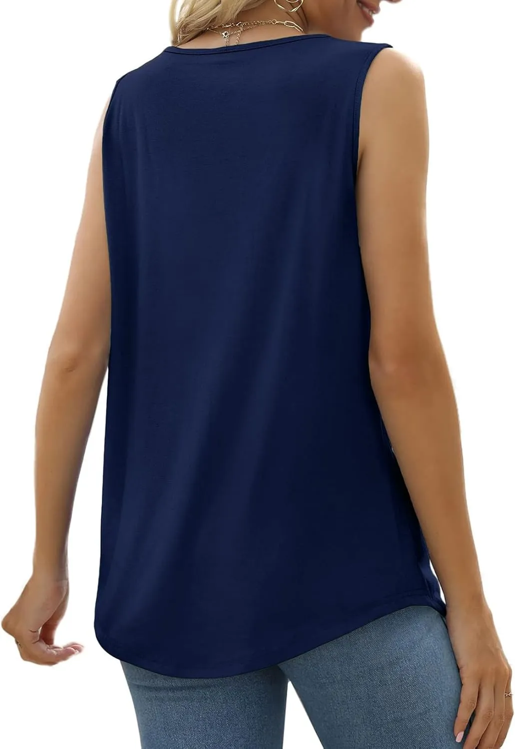 Eytino Women Plus Size Tank Tops Summer Casual Square Neck Sleeveless Blouse Shirts(1X-5X)
