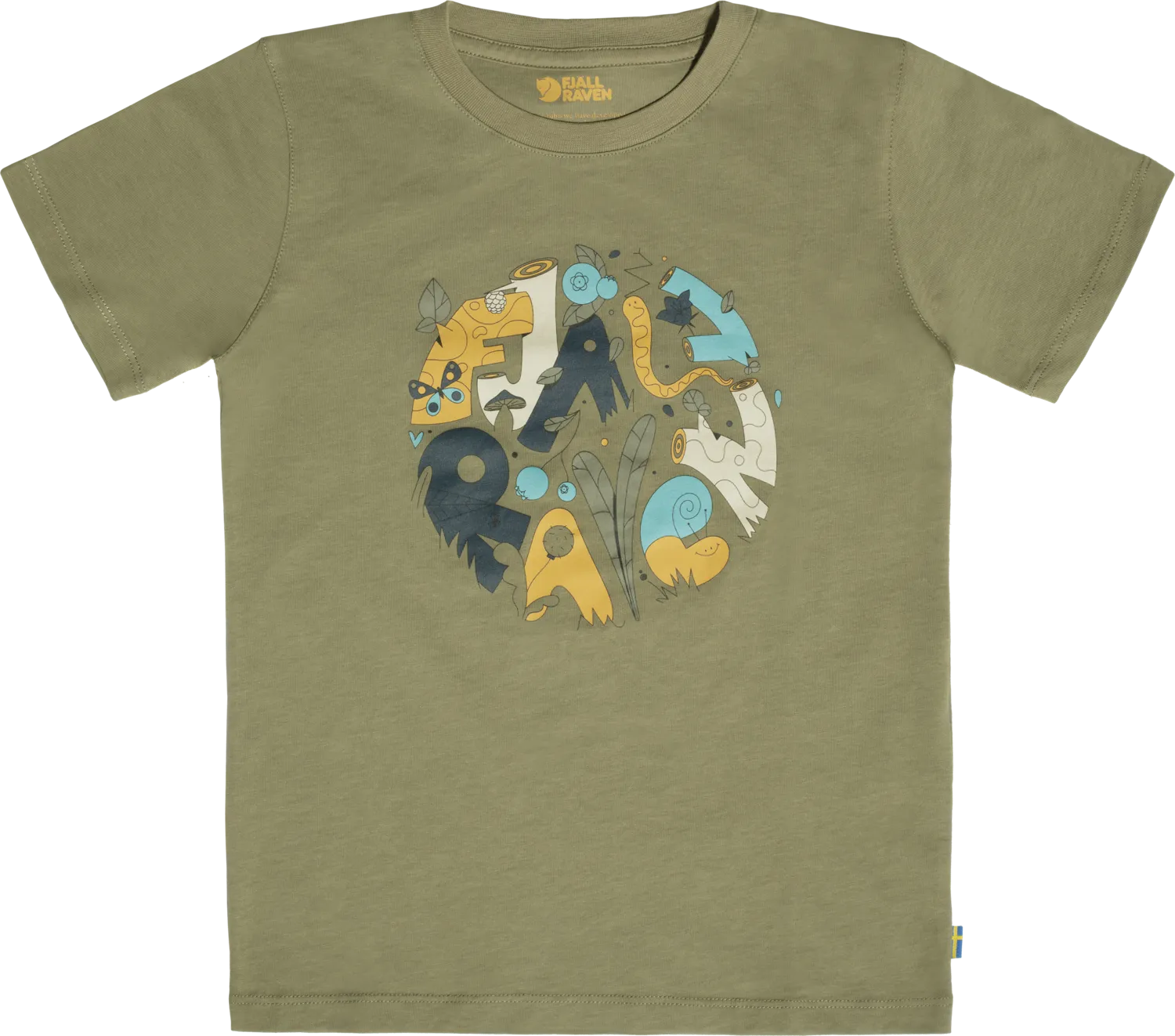 Fjällräven Kids&#x27; Forest Findings T-Shirt Light Olive | Buy Fjällräven Kids&#x27; Forest Findings T-Shirt Light Olive here | Outnorth
