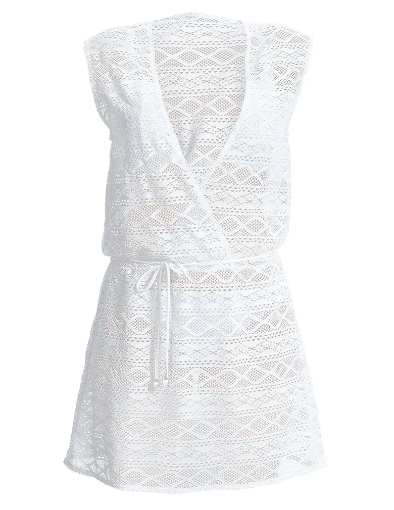 Freya AS3978 Sundance White Cross Over Dress Swim Cover Up