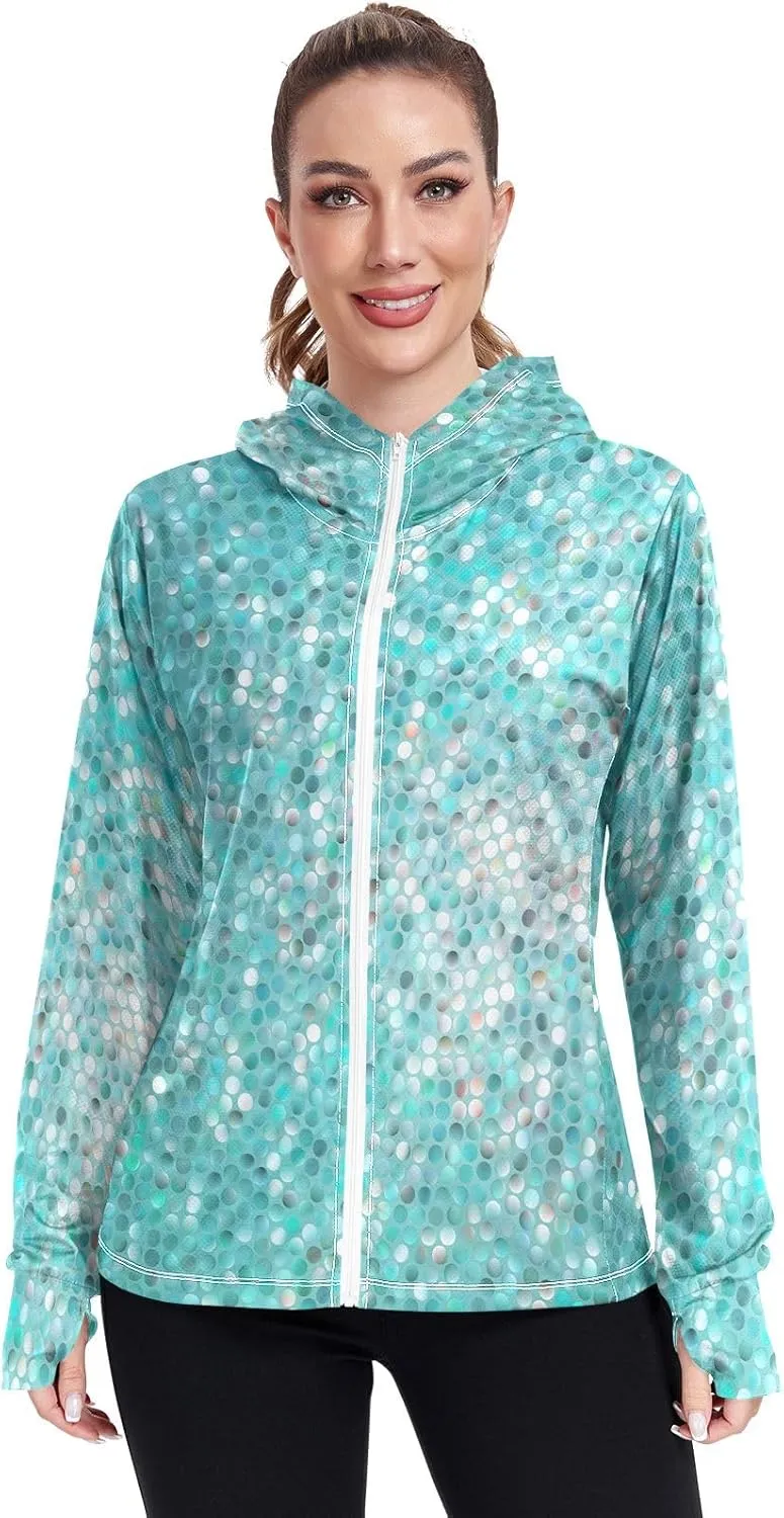 GAIGEO Dark Magenta Zip Athletic Jacket Women, UPF 50  UV Protection Shirt Women, Breathable Light Travel Shirt for Women, S