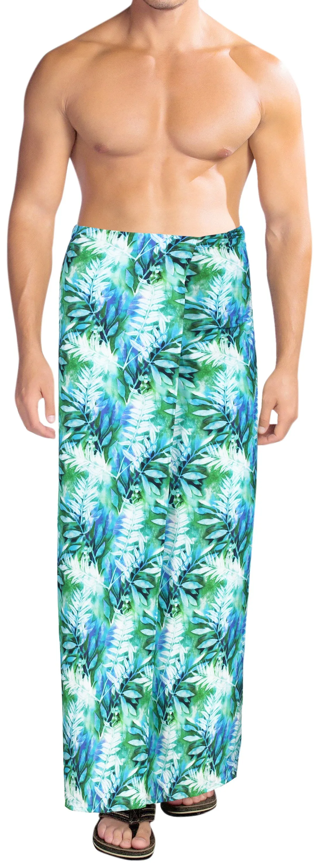 HAPPY BAY Men Pareo Swimsuit Beach Swimwear Wrap LAVA Sarong 78"X42" Olive Green Z237 911180