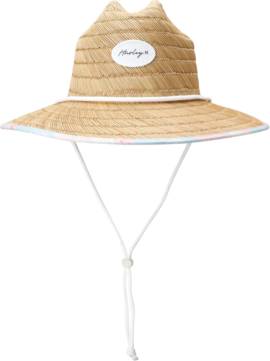 Hurley Women's Straw Hats - Real Straw Hat Medium Brim and Adjustable Chin Strap