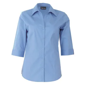 Identitee Women's Mid Blue Rodeo 3/4 Sleeve Shirt