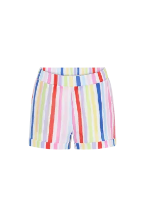 Kids Sara Painted Stripe Cotton Shorts