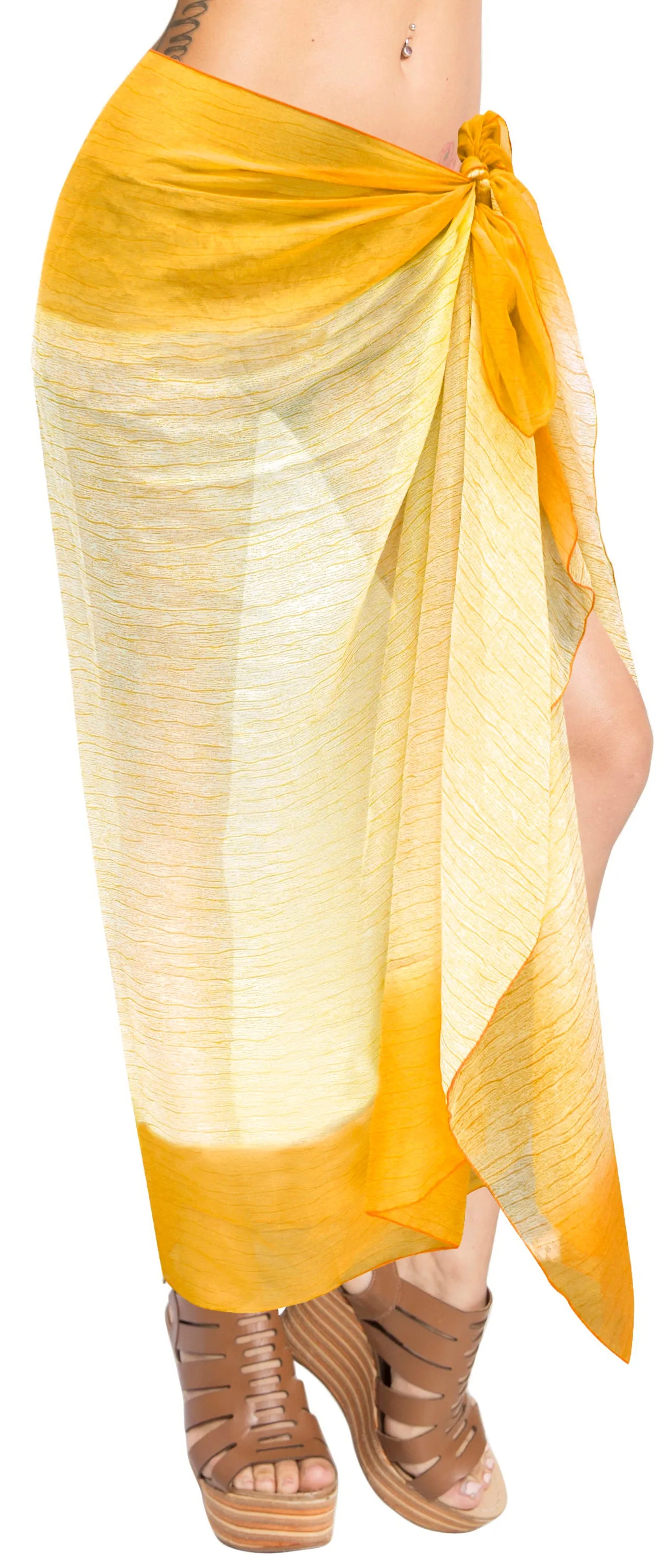LA LEELA Womens Plus Size Sarong Swimsuit Cover Up Summer Beach Wrap Full Long