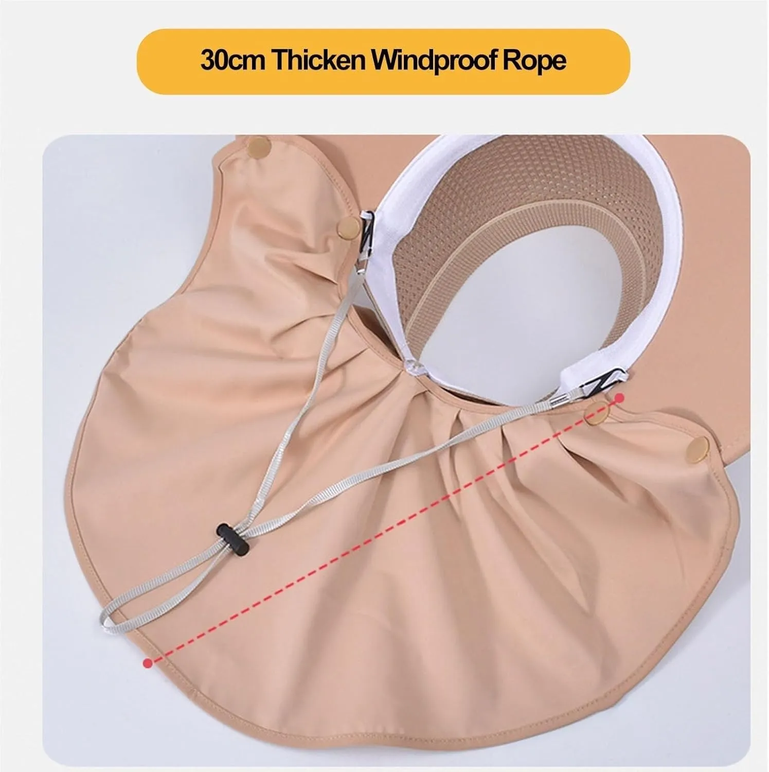 Large-Brim Hollow Sunscreen Hat with Removable Neck Shawl, Women Large Brim Sun Hat with Bowknot Neck Flap Shawl