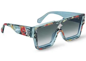 Louis Vuitton Cyclone Surfin' Monogram Sunglasses Blue