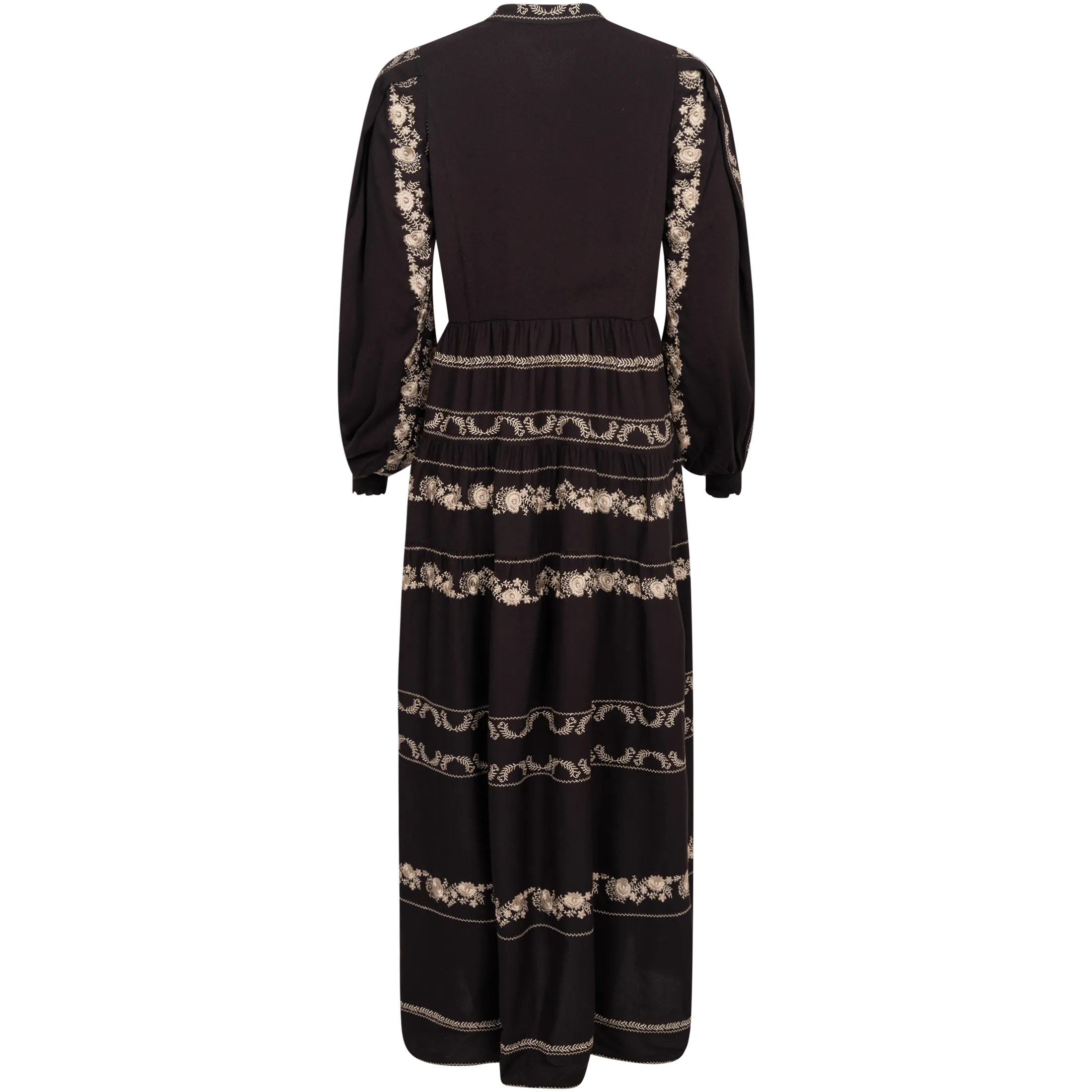 Luna Long Silk Blouse - Black