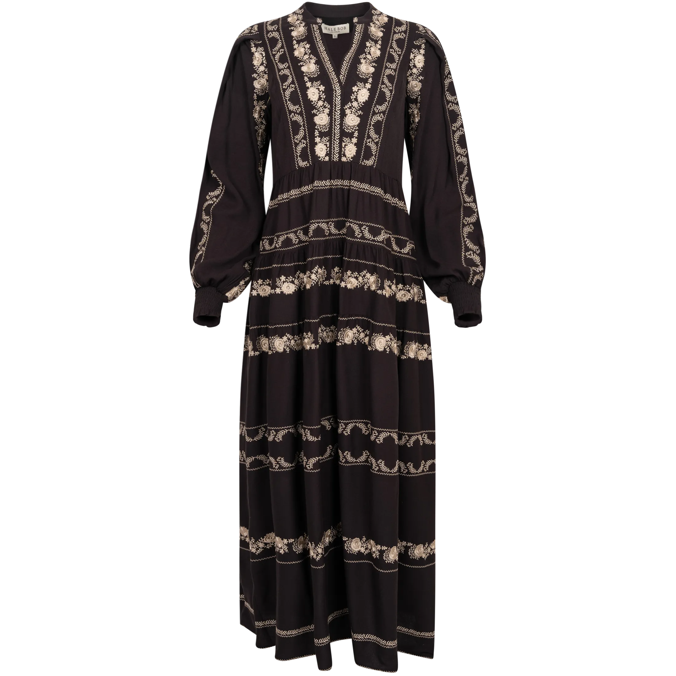 Luna Long Silk Blouse - Black