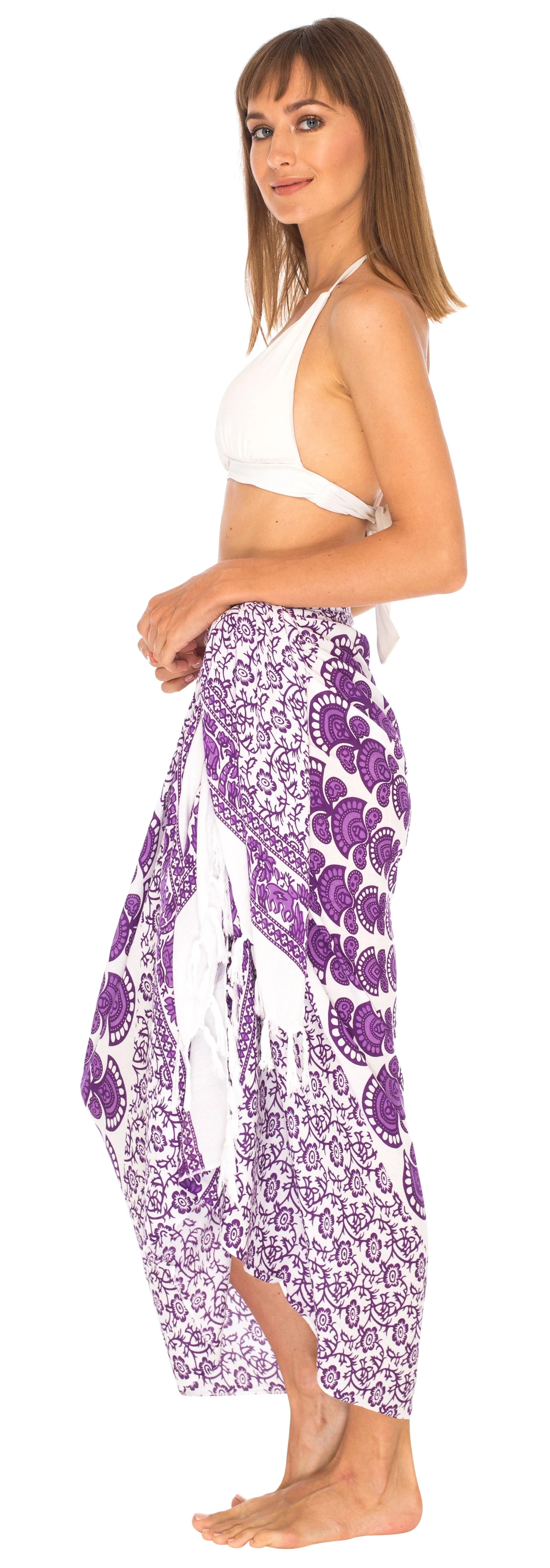 Mandala Sarong Wrap - Beach Cover-Up Pareo by SHU-SHI