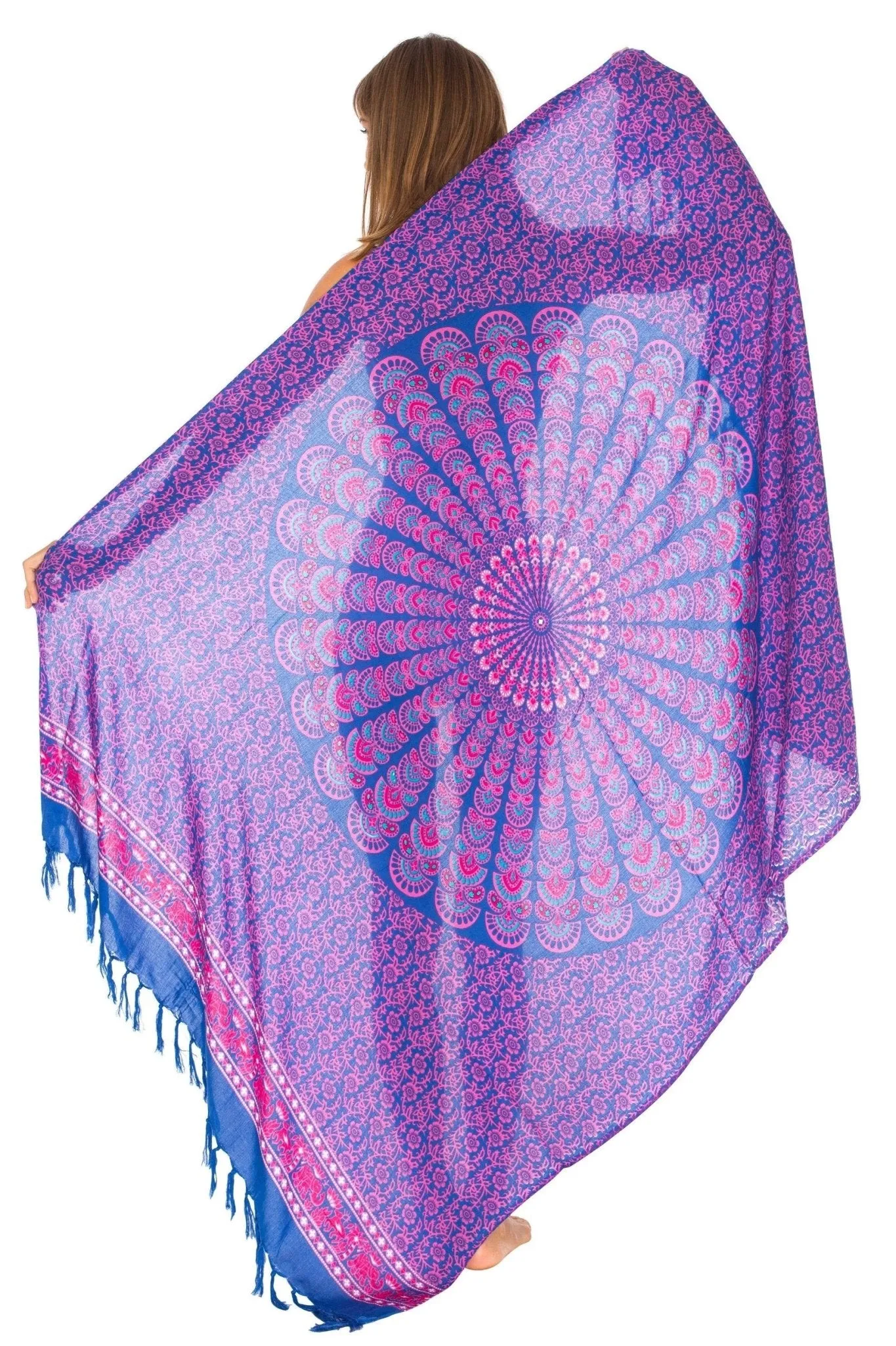 Mandala Sarong Wrap - Beach Cover-Up Pareo by SHU-SHI