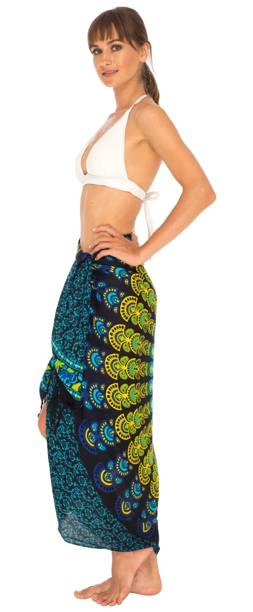 Mandala Sarong Wrap - Beach Cover-Up Pareo by SHU-SHI