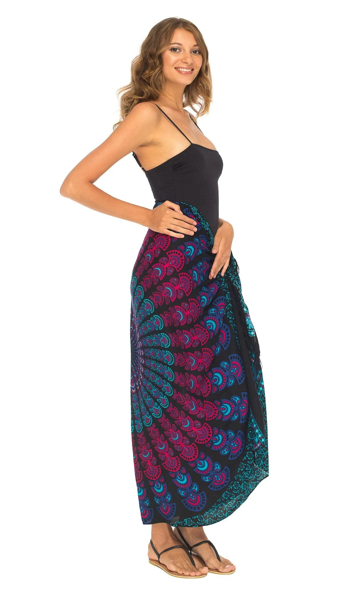 Mandala Sarong Wrap - Beach Cover-Up Pareo by SHU-SHI