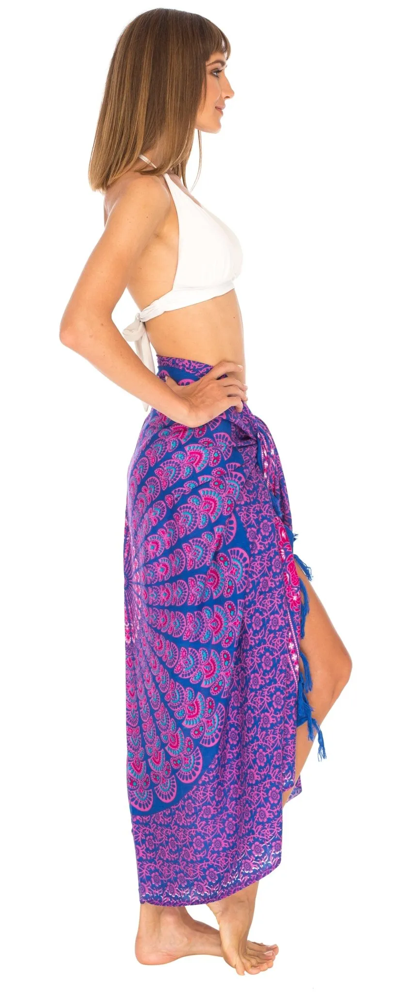 Mandala Sarong Wrap - Beach Cover-Up Pareo by SHU-SHI
