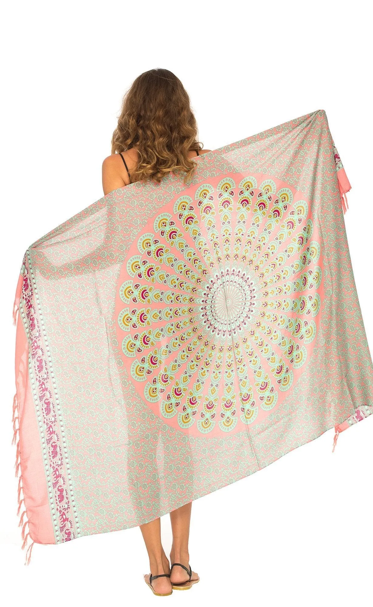 Mandala Sarong Wrap - Beach Cover-Up Pareo by SHU-SHI