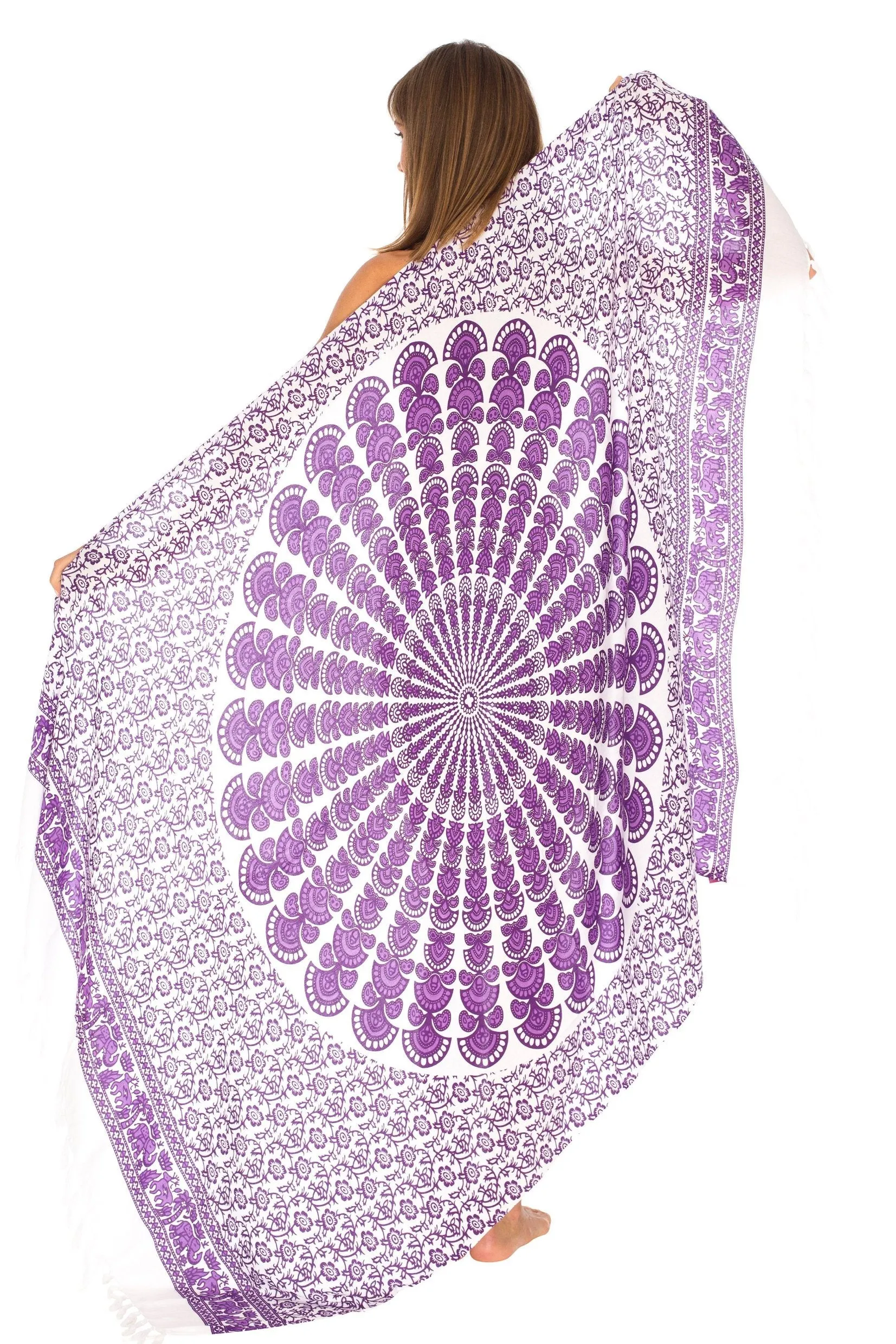 Mandala Sarong Wrap - Beach Cover-Up Pareo by SHU-SHI