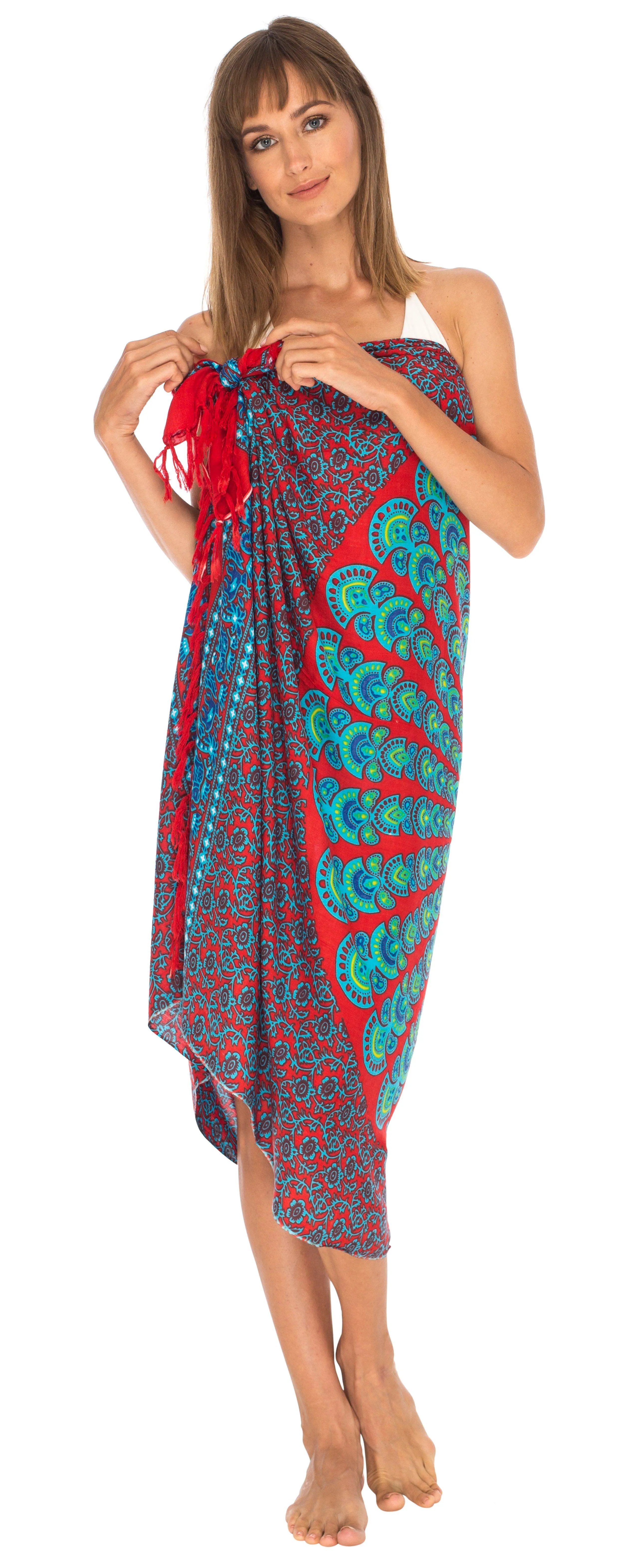 Mandala Sarong Wrap - Beach Cover-Up Pareo by SHU-SHI