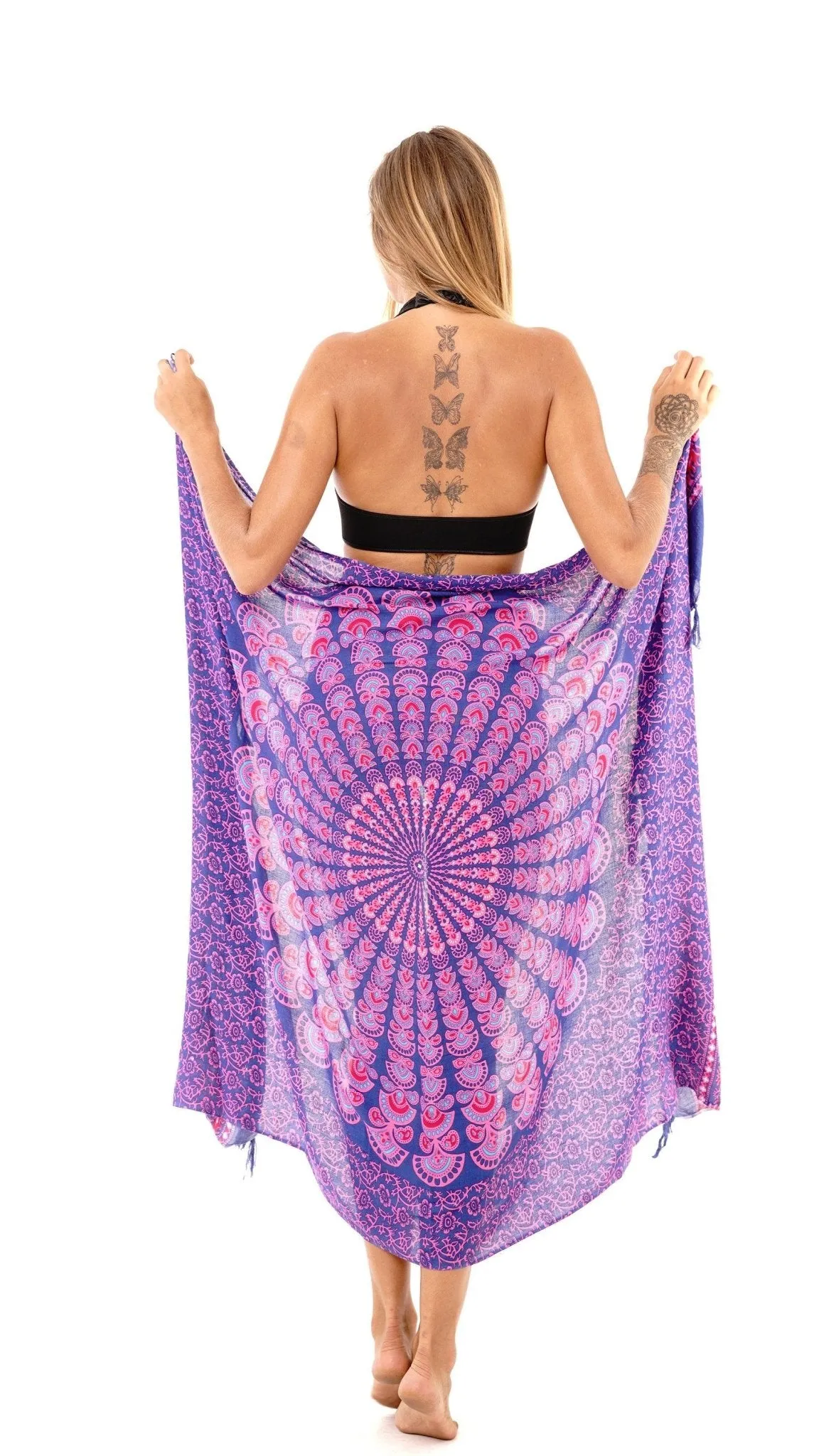 Mandala Sarong Wrap - Beach Cover-Up Pareo by SHU-SHI