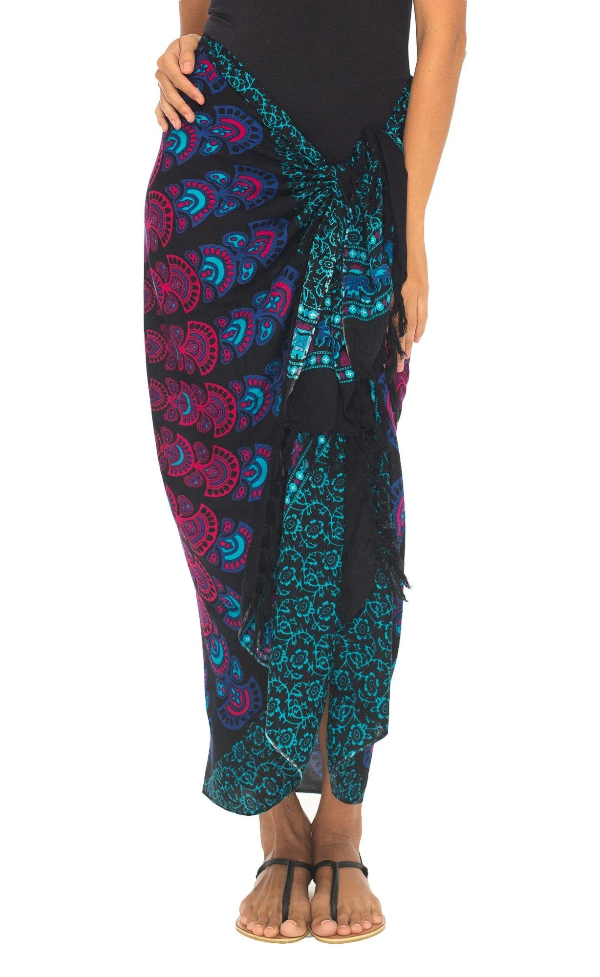 Mandala Sarong Wrap - Beach Cover-Up Pareo by SHU-SHI