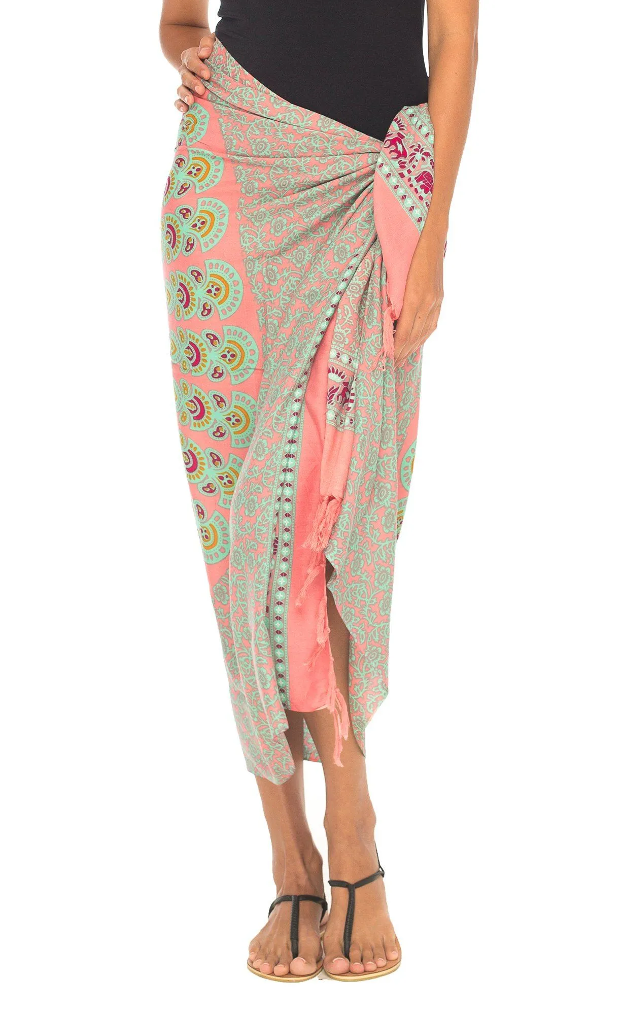 Mandala Sarong Wrap - Beach Cover-Up Pareo by SHU-SHI