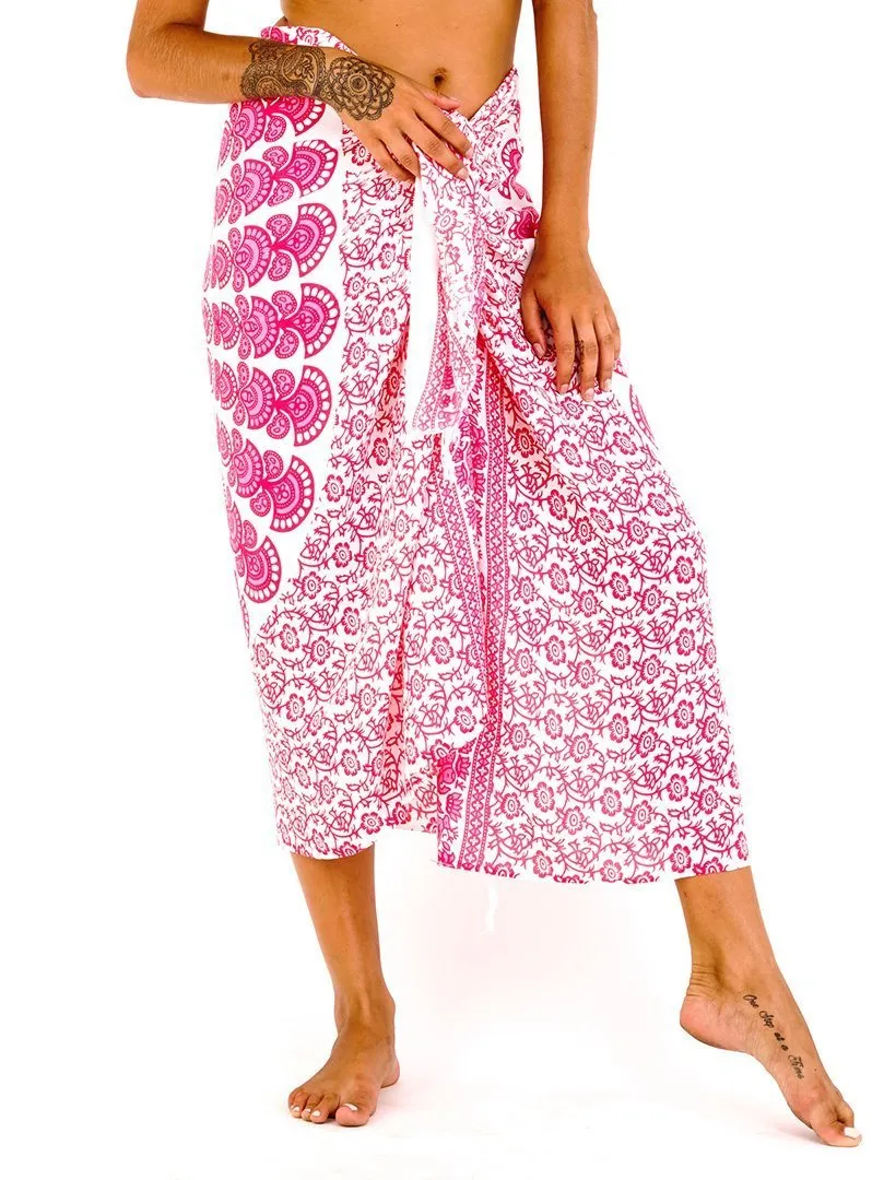 Mandala Sarong Wrap - Beach Cover-Up Pareo by SHU-SHI