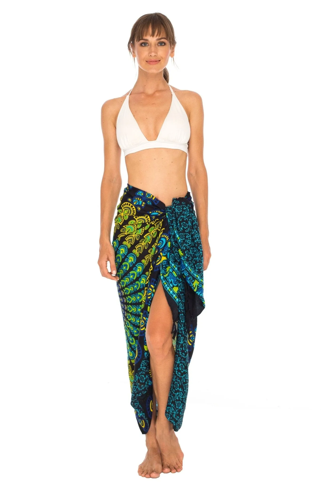 Mandala Sarong Wrap - Beach Cover-Up Pareo by SHU-SHI
