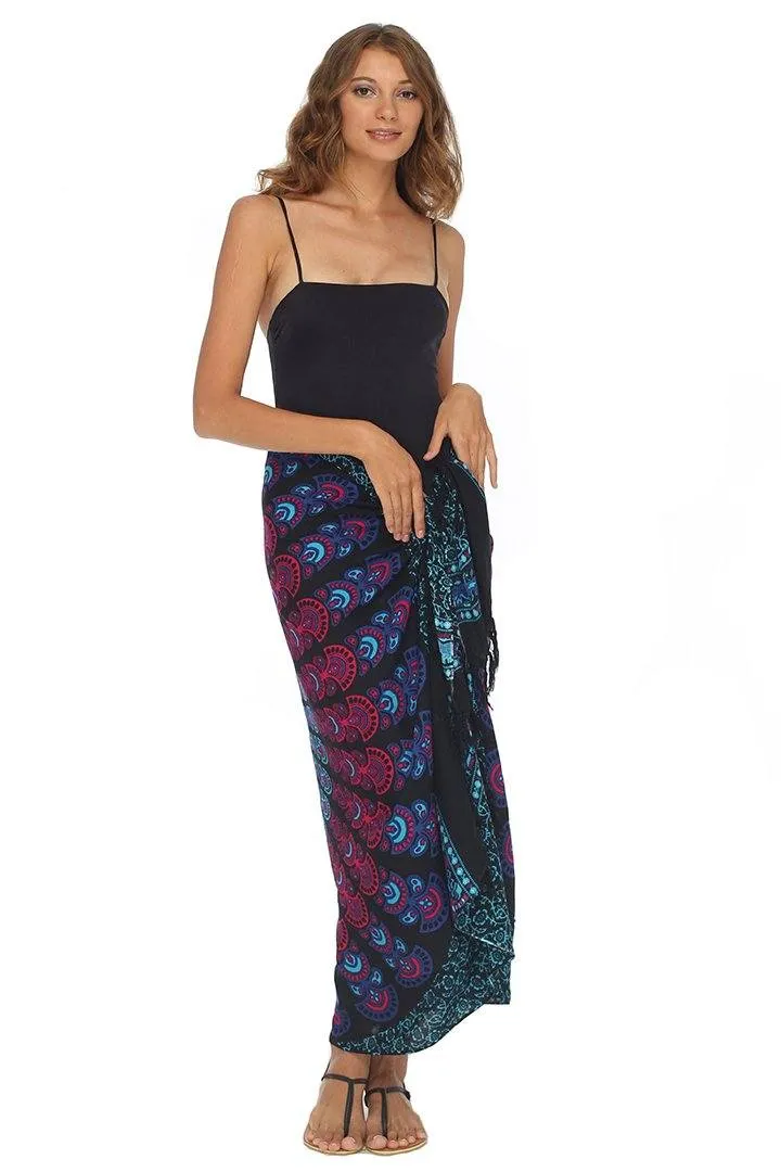 Mandala Sarong Wrap - Beach Cover-Up Pareo by SHU-SHI