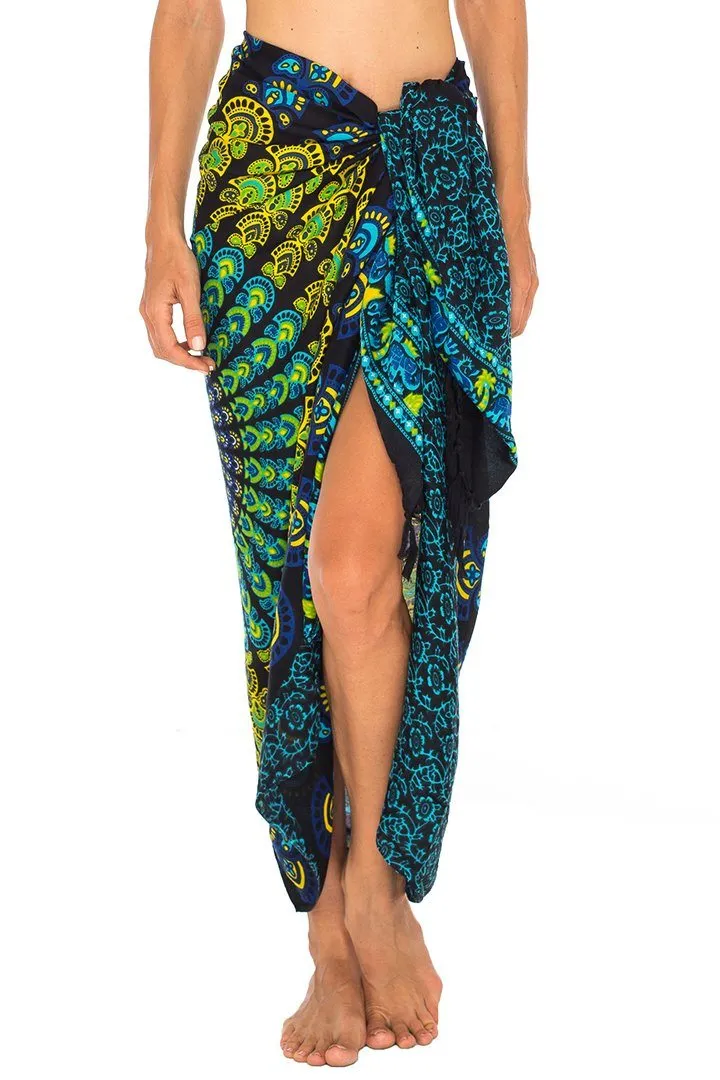 Mandala Sarong Wrap - Beach Cover-Up Pareo by SHU-SHI